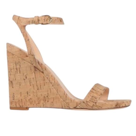 AGL Women's Demi Ankle Strap Wedge Cork Sandal In Natural Sz 39.5 EU/ 9.5 US - Picture 3 of 4
